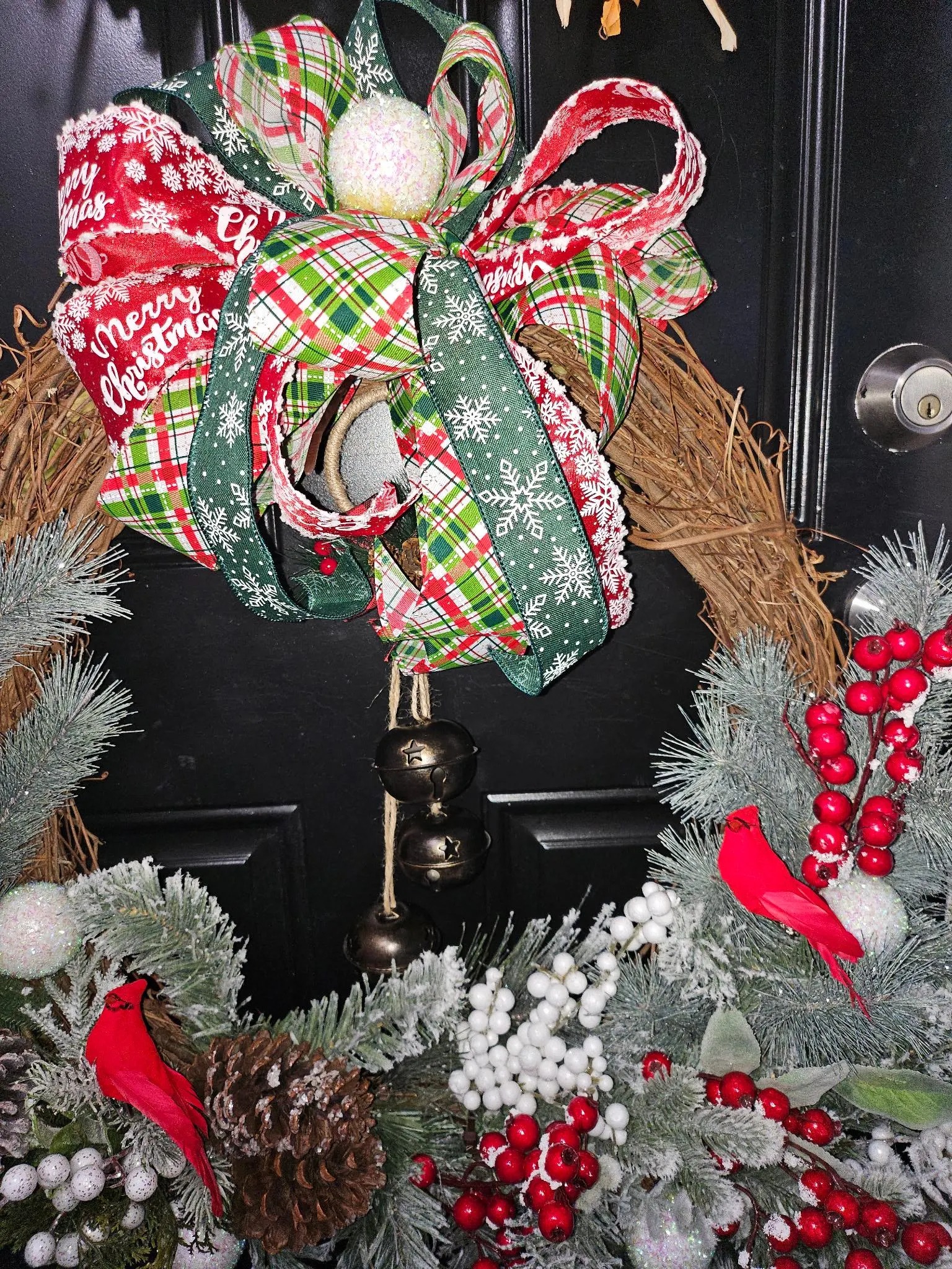 Cardinal & Pine Christmas Wreath image 2