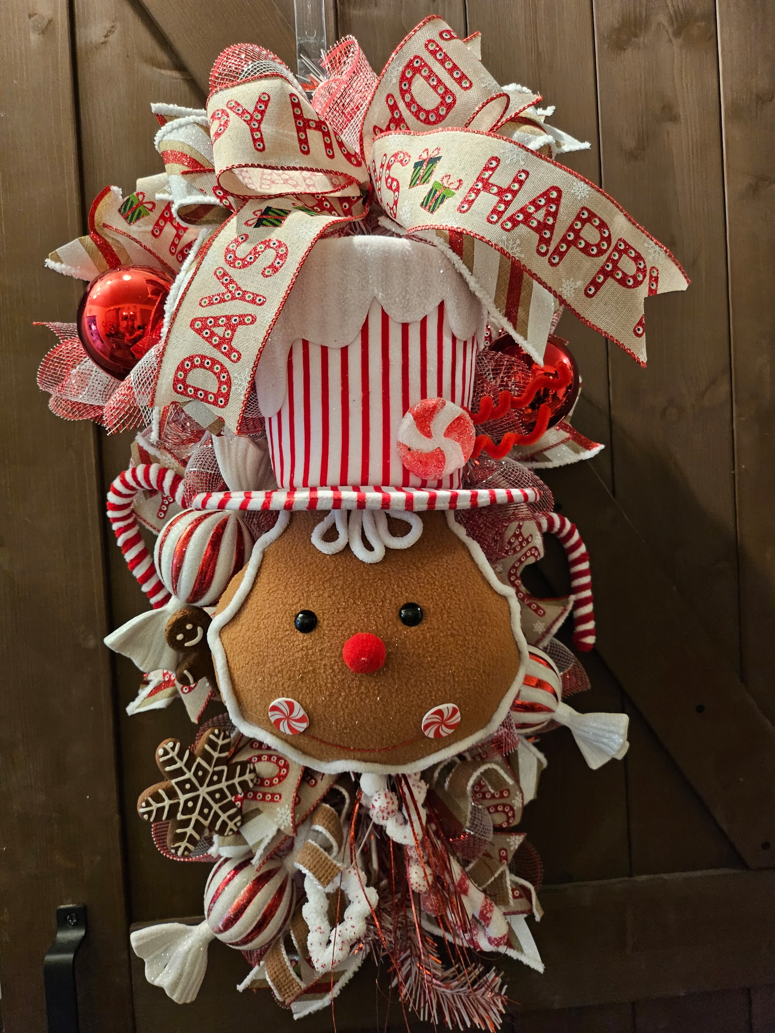 Gingerbread Man Happy Holidays Swag