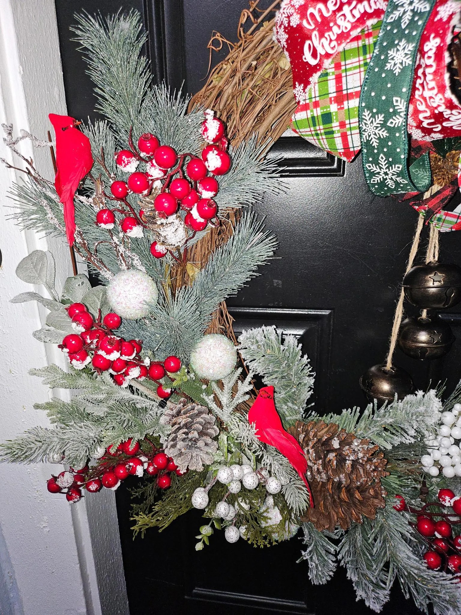 Cardinal & Pine Christmas Wreath image 3