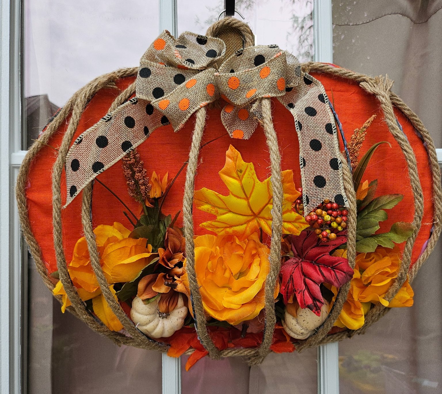 Rustic Pumpkin Fall Door Hanger