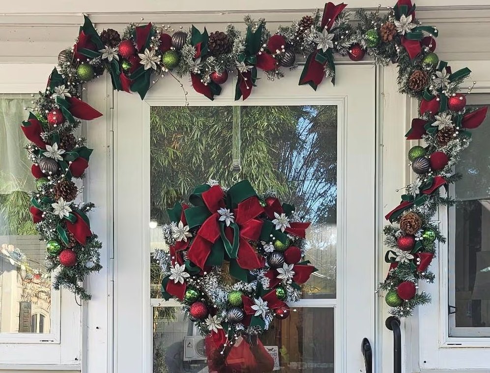 Festive Garland and Wreath Set