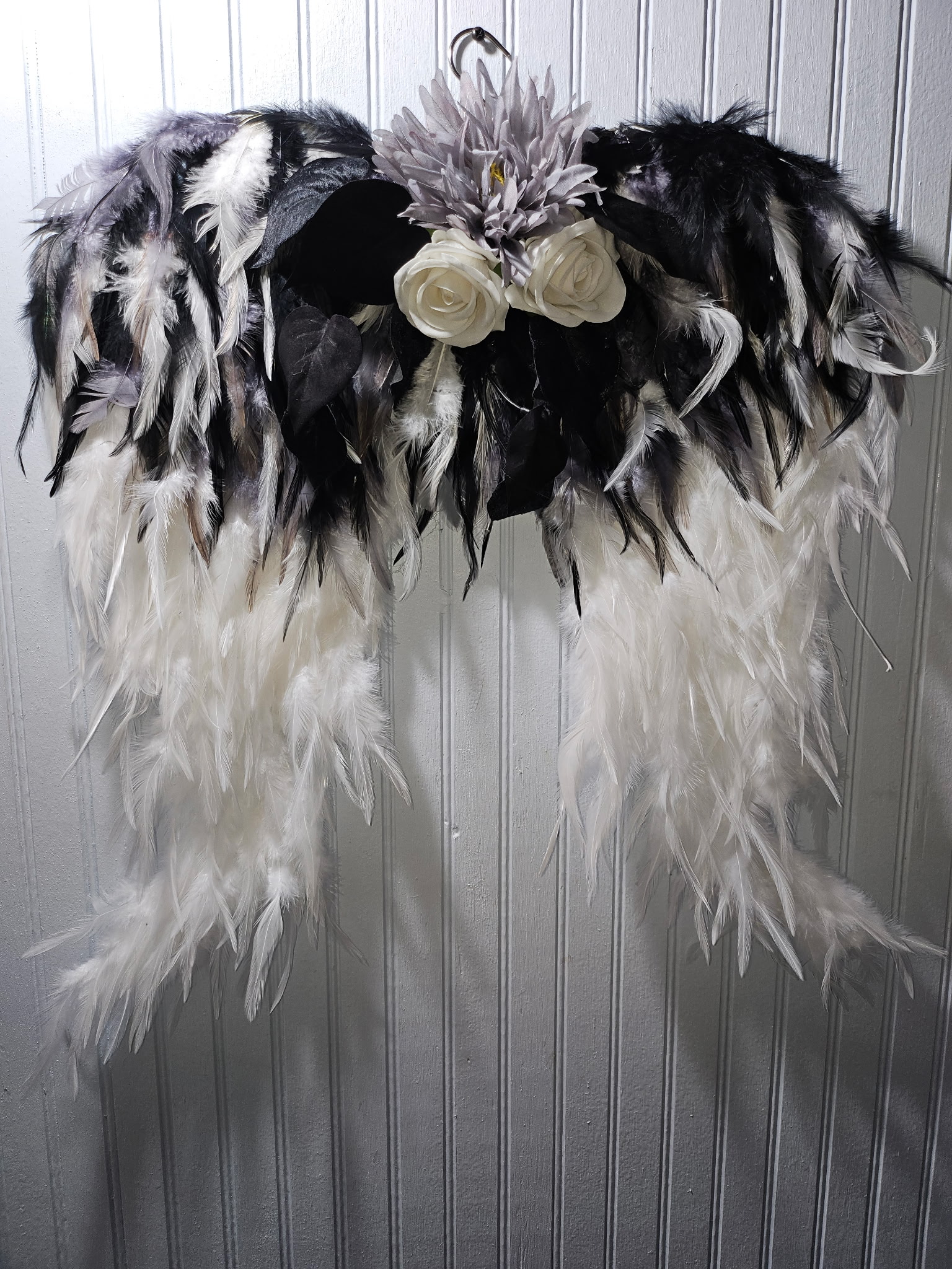 Black & White Angel Wings Door Hanger image 2
