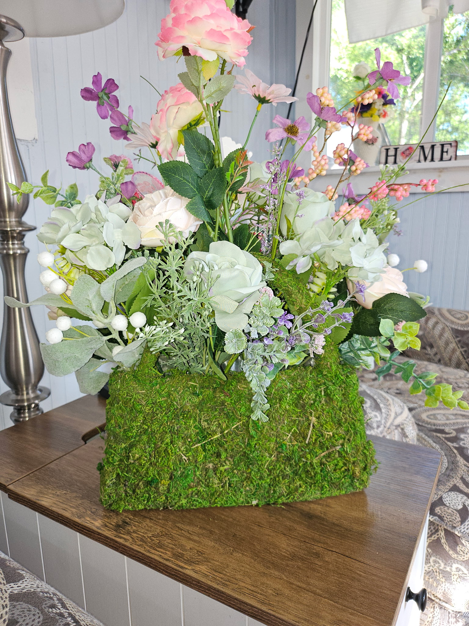 Mother's Day Floral Arrangement in Moss Purse image 3