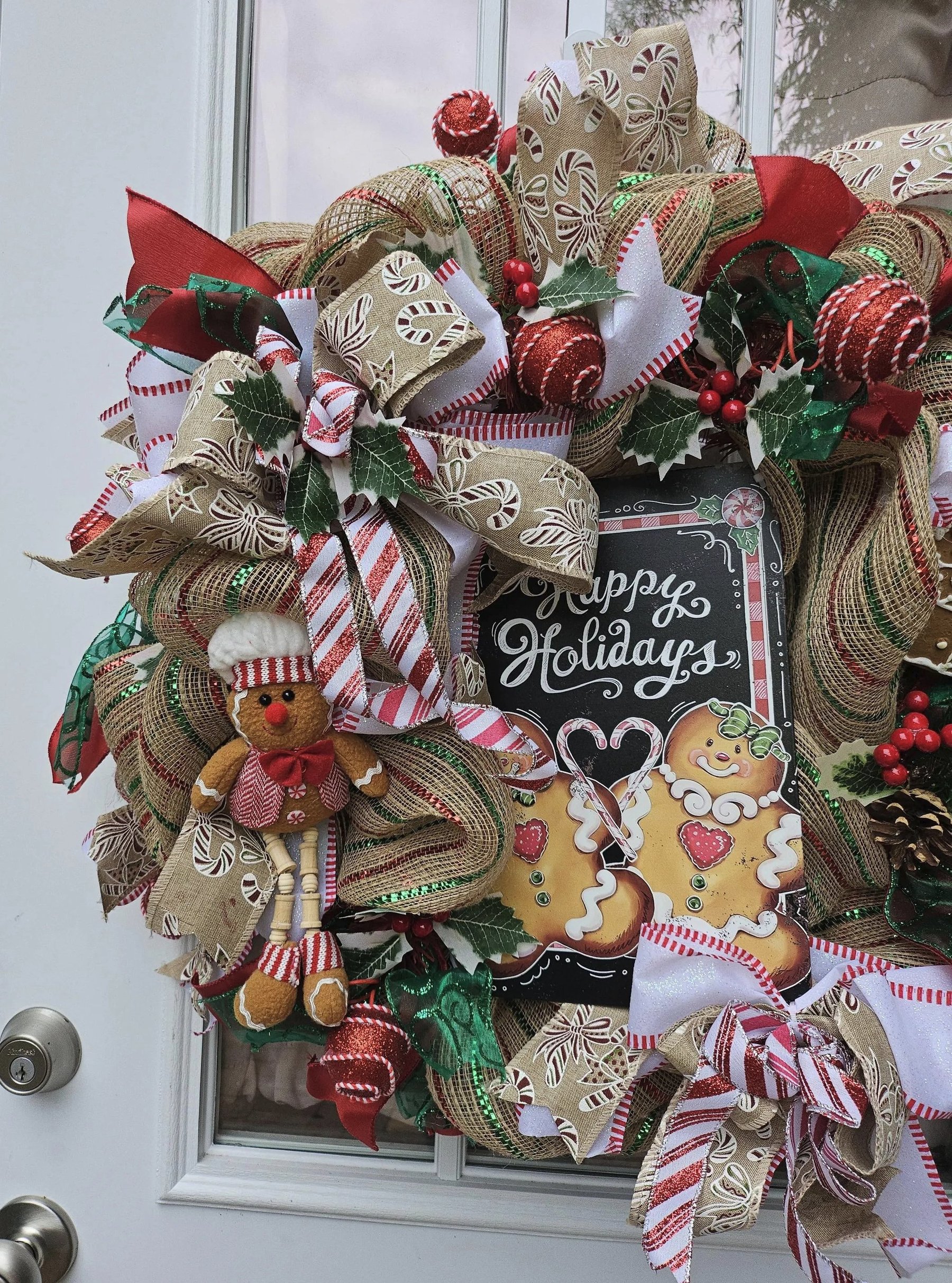 Happy Holidays Gingerbread Wreath image 2