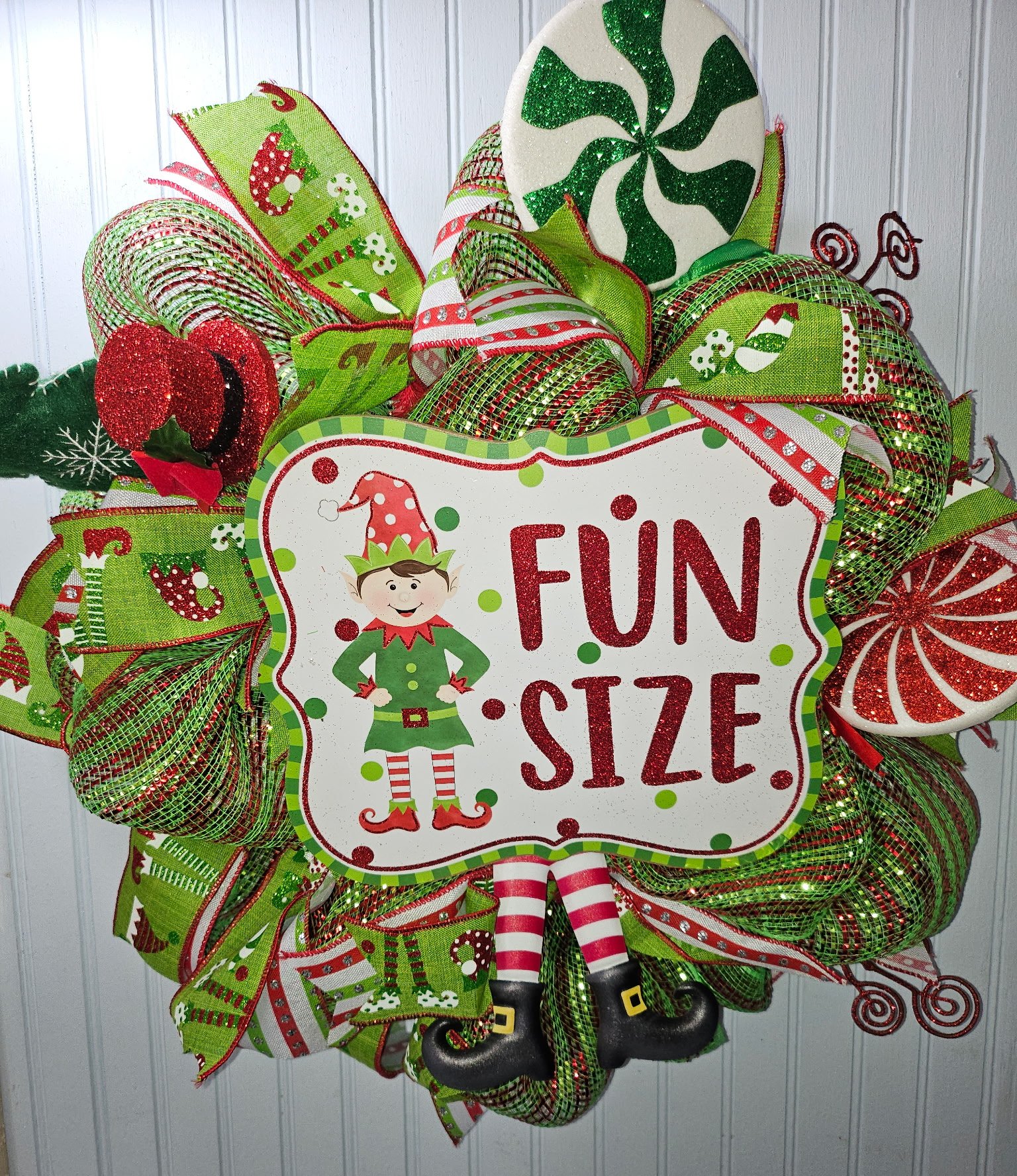 Fun Size Elf Christmas Wreath