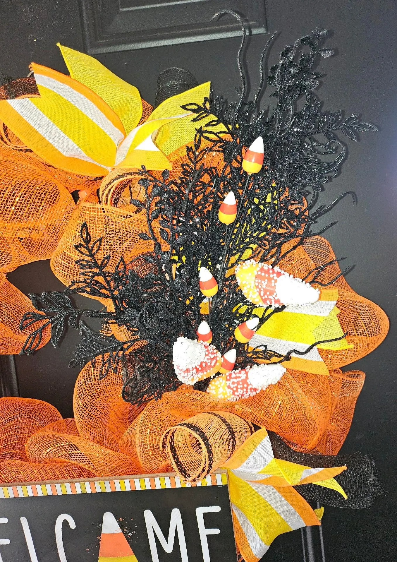 Candy Corn Welcome Wreath image 3