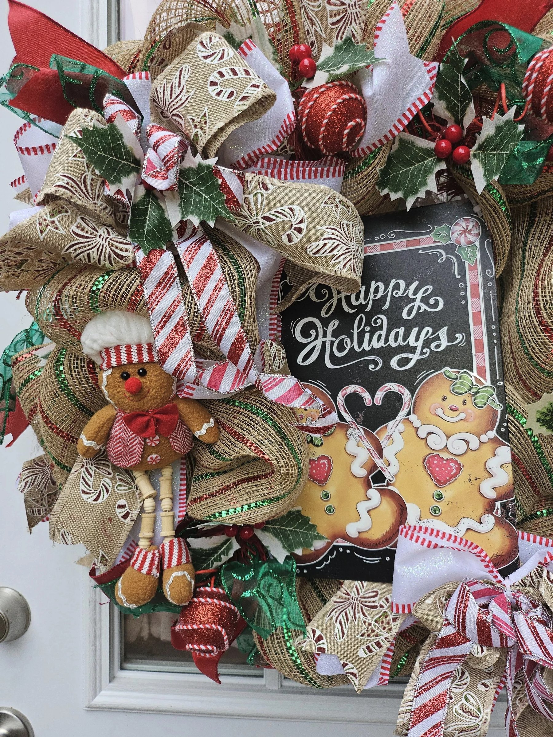 Happy Holidays Gingerbread Wreath image 4