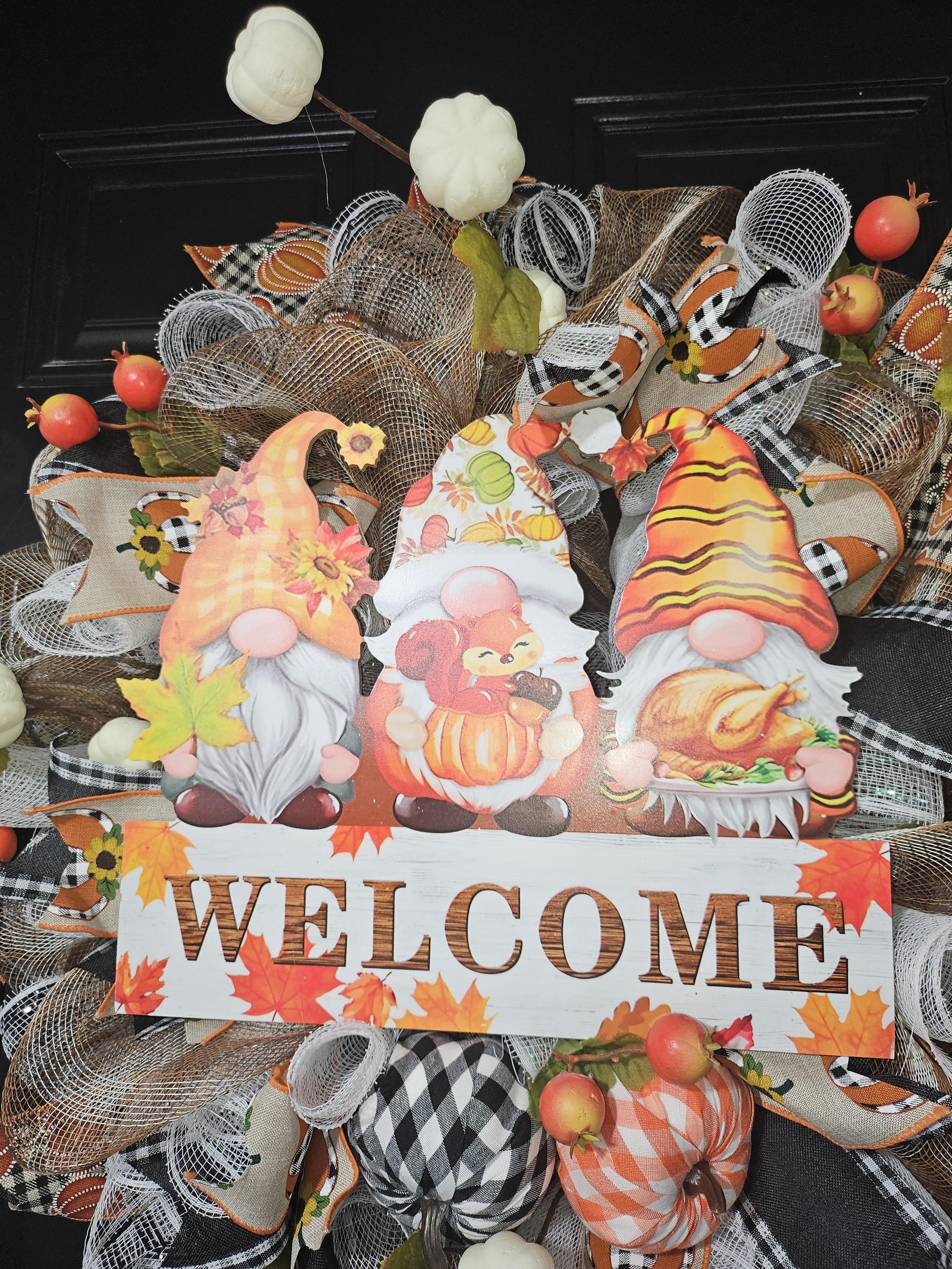 Fall Pumpkin/Scarecrow Wreath image 2