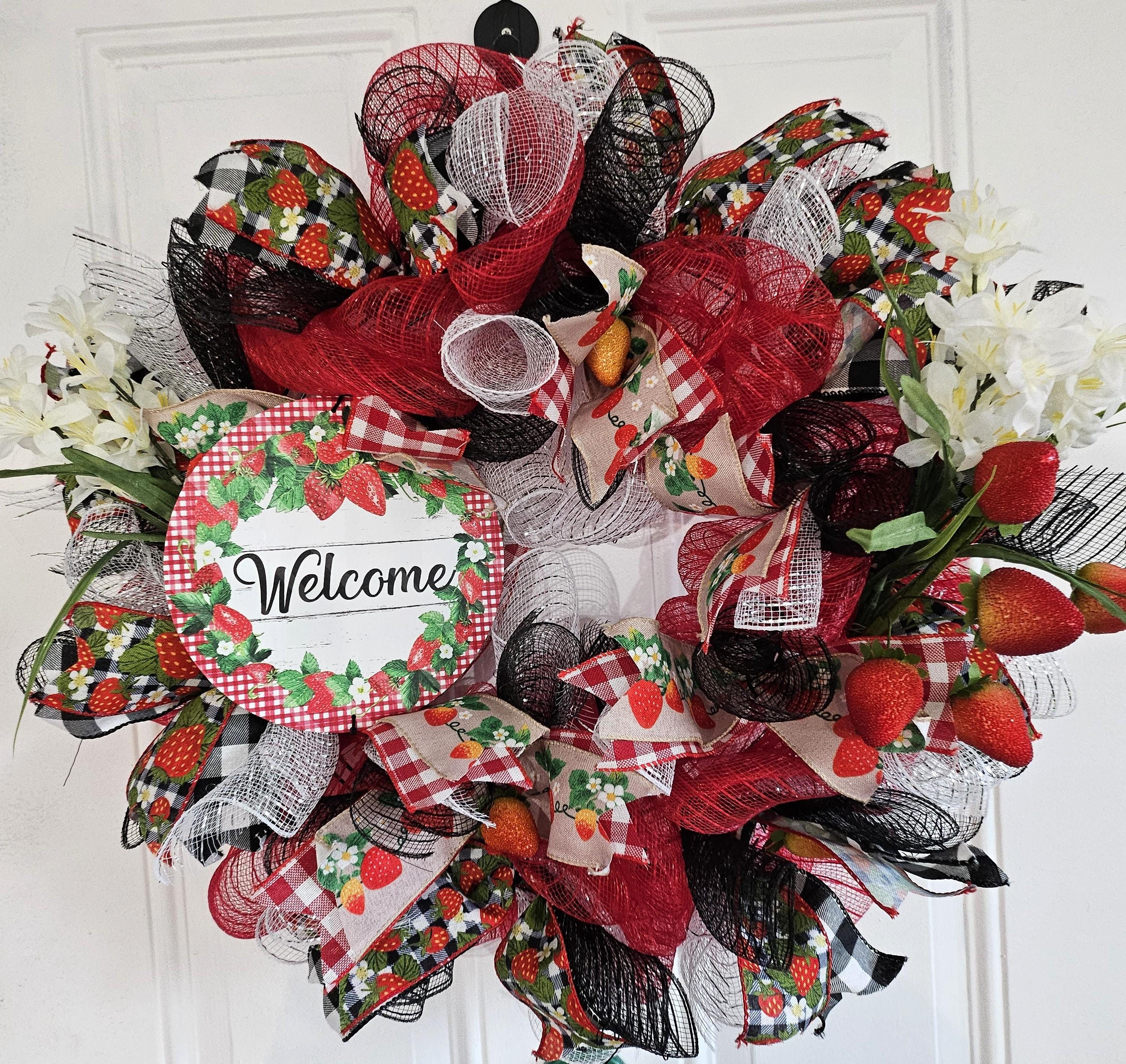 Summer Strawberry Welcome Wreath